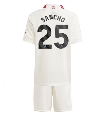 Manchester United Jadon Sancho #25 Tredje trøje Børn 2023-24 Kort ærmer (+ korte bukser)